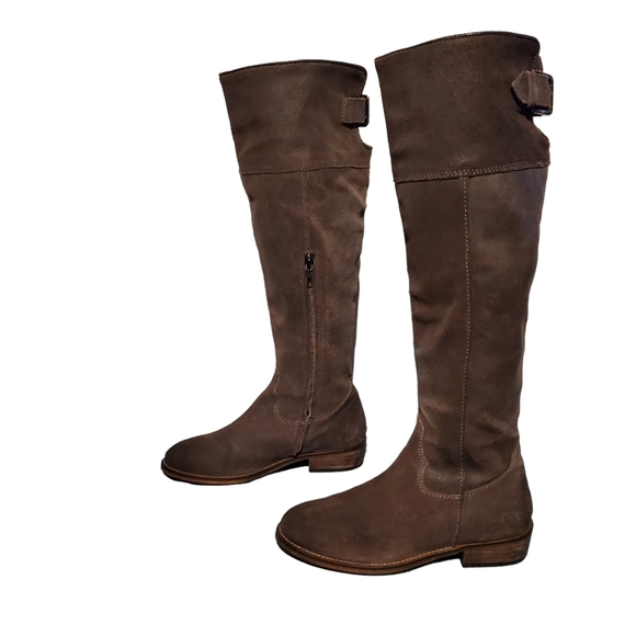 BP Tall Tough Leather Knee-High Riding Boots Women's Size 8 - Picture 1 of 10